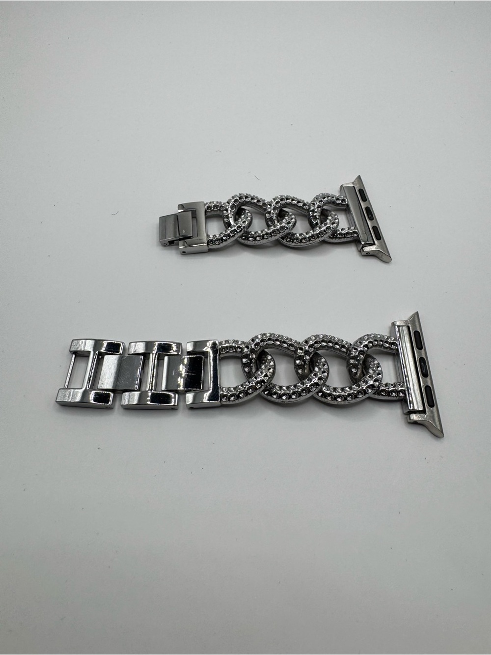 Silver Rhinestone Link Apple Watch Band 38mm 40mm 41mm